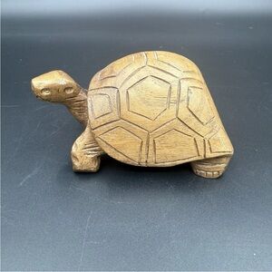 Brown Wooden Turtle Figurine